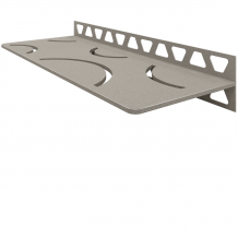 Schluter SHELF-W-S1 Trendline Textured Aluminium Curve Design Tile In Shelf TSSG - Textured Stone Grey